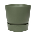 Ghiveci Elho Greenville Round plastic verde diametru 25 cm 23 3 cm
