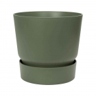 Ghiveci Elho Greenville Round plastic verde diametru 18 cm 16 cm