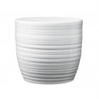 Ghiveci SK Bergamo Pure ceramica alb lucios diametru 14 cm 12 5 cm