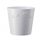 Ghiveci SK Starlight ceramica alb diametru 14 cm 13 cm
