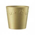 Ghiveci SK Starlight ceramica auriu diametru 14 cm 13 cm