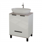 Baza cu lavoar Sanitop Kara MDF PAL alb 60 x 46 x 78 cm