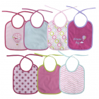 Set 7 bavete bumbac 23 x 20 cm inchidere cu snur fetite