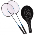 Set 2 Rachete Badminton plus Husa Albastru Negru