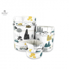 Set 3 cosuri MimiNu rotunde cu volanase Childrens Journey Grey