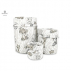 Set 3 cosuri MimiNu rotunde cu volanase Safari Beige