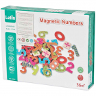 Set numere si cifre magnetice din lemn cu semne matematice 18 piese