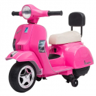 Motocicleta electrica 6V Vespa cu scaun din piele Pink