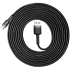 Cablu de date Cafule USB USB Type C 3m Negru Gri