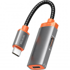 Cablu de date Adaptor audio si incarcare USB C la 2x USB C mama CA 052