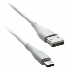 Cablu de date C101 USB TipC 1m 3A Silicon Alb