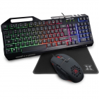 Kit Gaming Tobis 3in1 Tastatura Mouse Mousepad Negru RGB