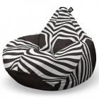 Fotoliu Puf Bean Bag tip Para L abstract zebra