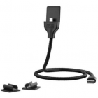 Cablu Incarcare Sincronizare Suport Metal USB Micro USB 60cm Negru