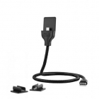 Cablu Date Incarcare Sincronizare Suport Metal USB USB C 60cm Negru