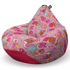 Fotoliu Puf Bean Bag tip Para L candies fundal roz