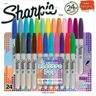 Set Marker Permanent Sharpie Fine Electro Pop 24 de culori