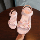 Sandale roz cu floricele Antonia