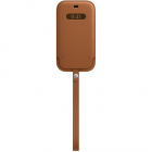 Toc iPhone 12 12 Pro Leather Sleeve with MagSafe Saddle Brown
