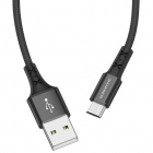 Cablu de Date si Incarcare BX20 USB la MicroUSB 1m Negru