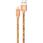 Cablu de date Graffiti USB Lightning 1m Orange