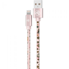Cablu de date Graffiti USB Lightning 1m Pink