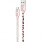 Cablu de date Graffiti USB USB C 1m Pink