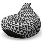 Fotoliu Puf Bean Bag tip Para L geometric sea black