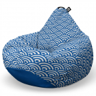 Fotoliu Puf Bean Bag tip Para L oriental waves blue