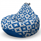 Fotoliu Puf Bean Bag tip Para L oriental stars blue