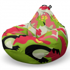 Fotoliu Puf Bean Bag tip Para L abstract jungle pepene