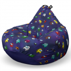 Fotoliu Puf Bean Bag tip Para L AmongUs blue