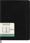 Agenda 2023 2024 18 Month Weekly Planner Extra Large Soft Cover Black