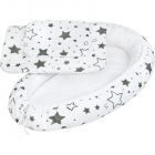 Set 3 piese Baby Nest Cu paturica si pernuta New Baby Grey stars