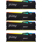 Memorie FURY Beast RGB Black 64GB 4x16GB DDR5 5200MHz CL40 Quad Channe