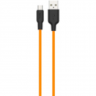 Cablu de date X21 Micro USB 1m Negru Portocaliu