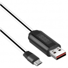 Cablu de date Micro USB Cu Display U29 1 2m Alb Negru