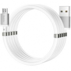 Cablu de date U91 USB La MicroUSB Magnetic 1 2m Alb