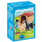Set de Constructie Playmobil Fetita cu Catel si Cusca Country