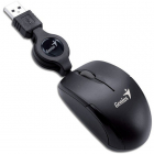 Mouse Micro Traveler Optic USB cablu retractabil negru