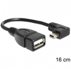 Delock Cablu USB mini tata la USB 2 0 A mama OTG 16 cm