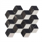 Mozaic Marmura Bianco Carrara Cleopatra Nero Marquina Mix Cube Design 