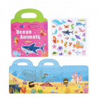 Carte Puzzle cu 34 stickere reutilizabile Animale Marine