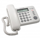 Telefon Analogic cu Fir KX TS560FXW Display LCD Caller ID Alb