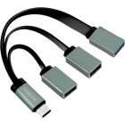 Hub USB UA0315 1x USB 3 2 gen 1 2x USB 2 0 Black