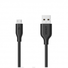 Cablu de date PowerLine USB MicroUSB 1 8m Black