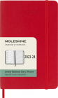 Agenda 2023 2024 18 Month Weekly Planner Pocket Soft Cover Scarlet Red