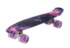 Skateboard cu led uri pentru copii 56x15cm Space Colors
