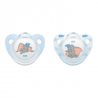 Set 2 suzete Nuk Disney Dumbo silicon M3 bleu 18 36 luni