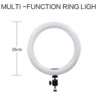 Lampa Led Ring 26cm Bluetooth Cu Trepied 1 6m Negru Alb
